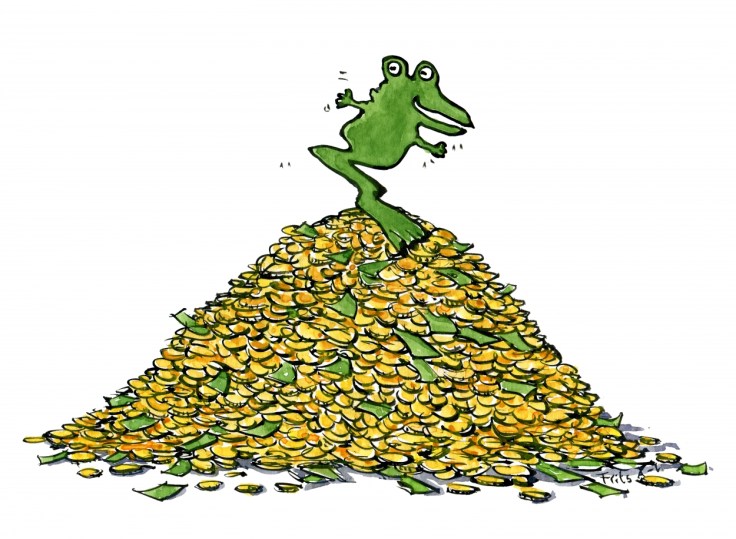 Tegning af Jin Chan - den kinesiske penge frø